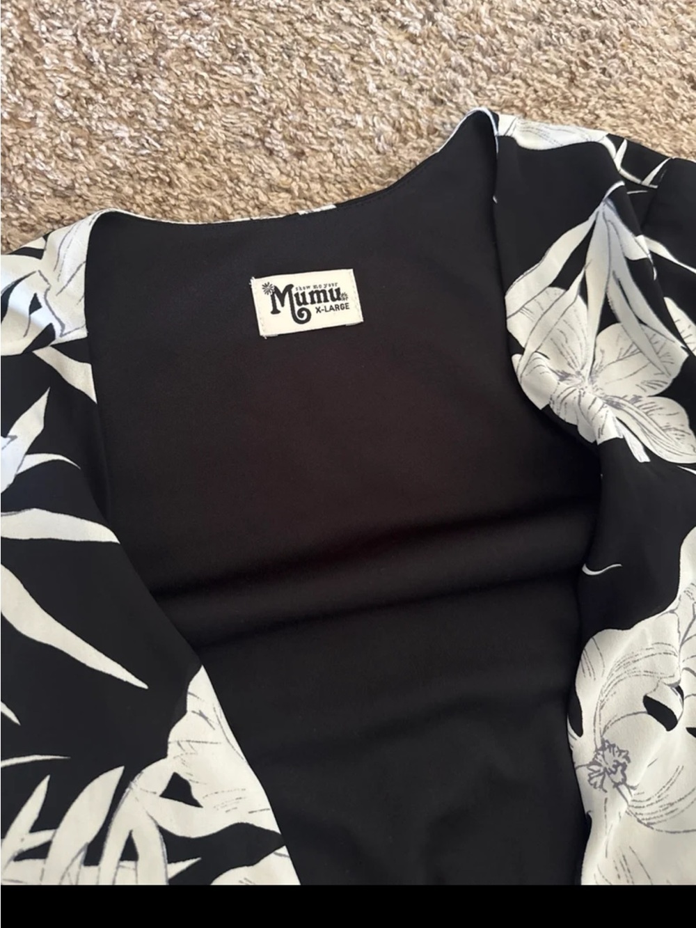 Show Me Your Mumu Sophia Black and White Floral Wrap Maxi Dress size XL - Picture 10 of 12
